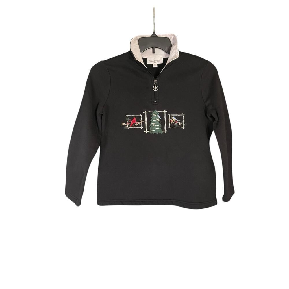 Breckenridge Embroidered Bird Sweatshirt Size Petite Large